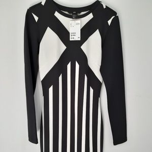 H&M NEW black and white dress